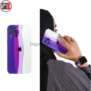 قاب سیلیکون هفت رنگ (بنفش) برای آیفون – iphone 12