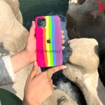 قاب سیلیکون هفت رنگ بدون محافظ (جیغ2) برای آیفون – iphone 12