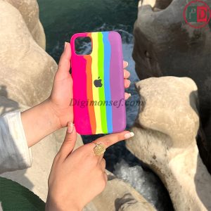 قاب سیلیکون هفت رنگ بدون محافظ (جیغ2) برای آیفون – iphone 11 pro max