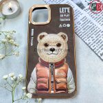 قاب مدل نیمی (nimmy) سه بعدی طرح خرس تدی گلدوزی شده مناسب برای گوشی آیفون – Iphone 13