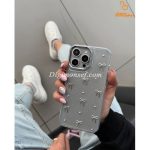 قاب بی رنگ (شفاف) پاپیون برجسته براق برای آیفون - iphone 13 / 14 - Image 2