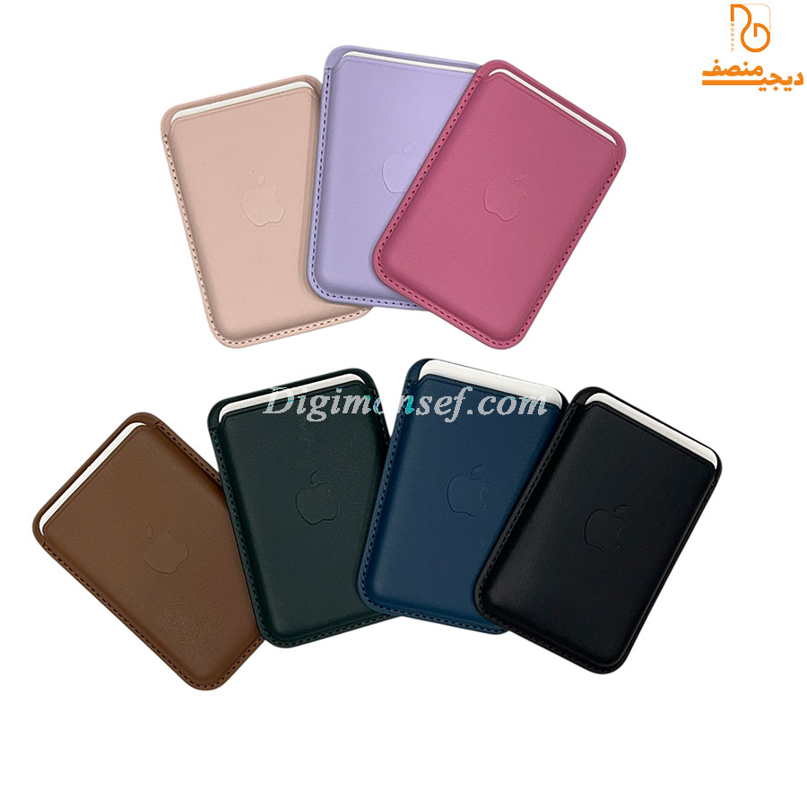 WalletAll1 ولت جاکارتی موبایل مگ سیف دار چرمی طرح اپل مدل Leather Wallet - Image 1