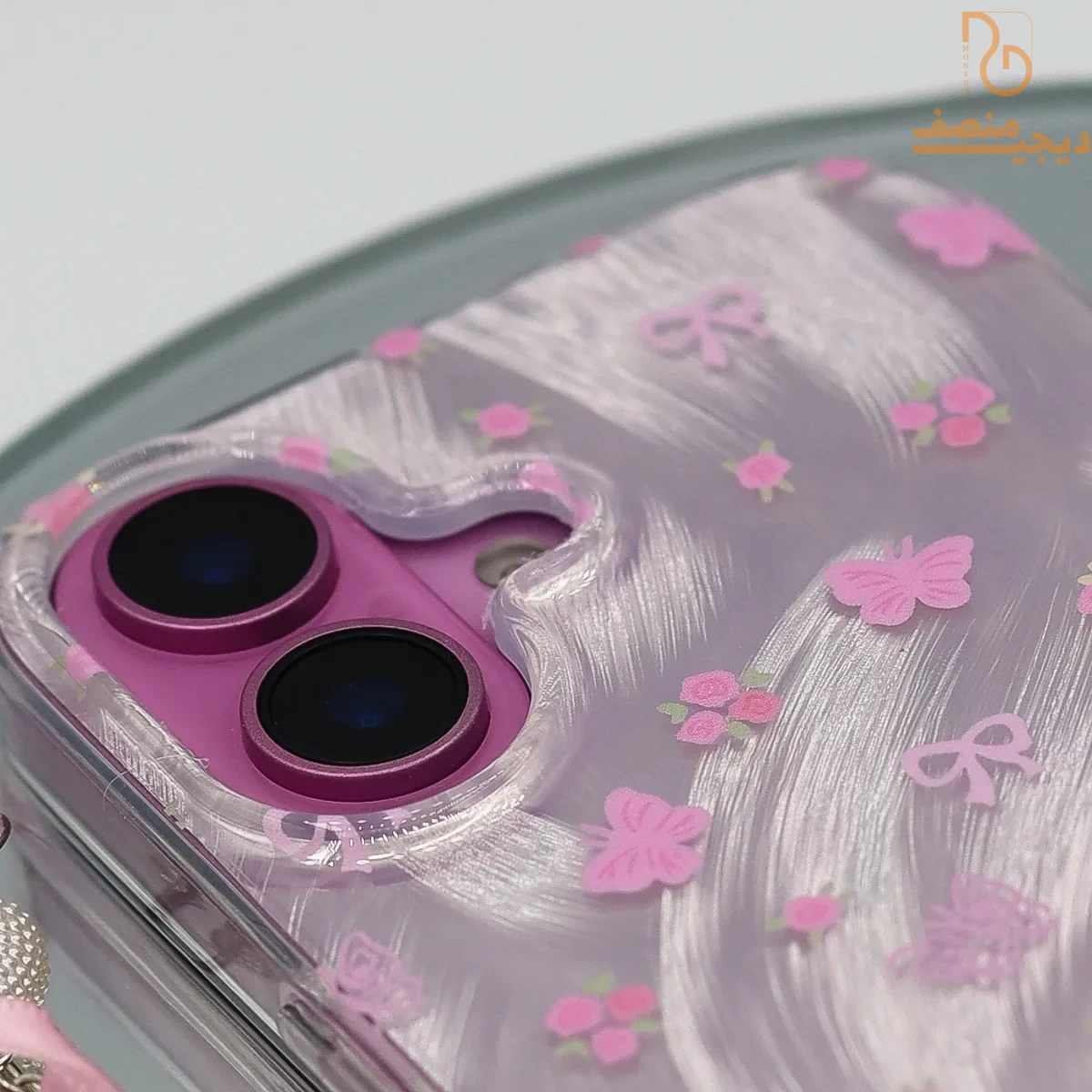 قاب آیفون طرح butterfly به همراه آویز کفش باله - Image 2