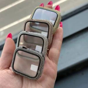 کاور و گارد محافظ گلس دار فول نگین مناسب اپل واچ و اسمارت واچ
